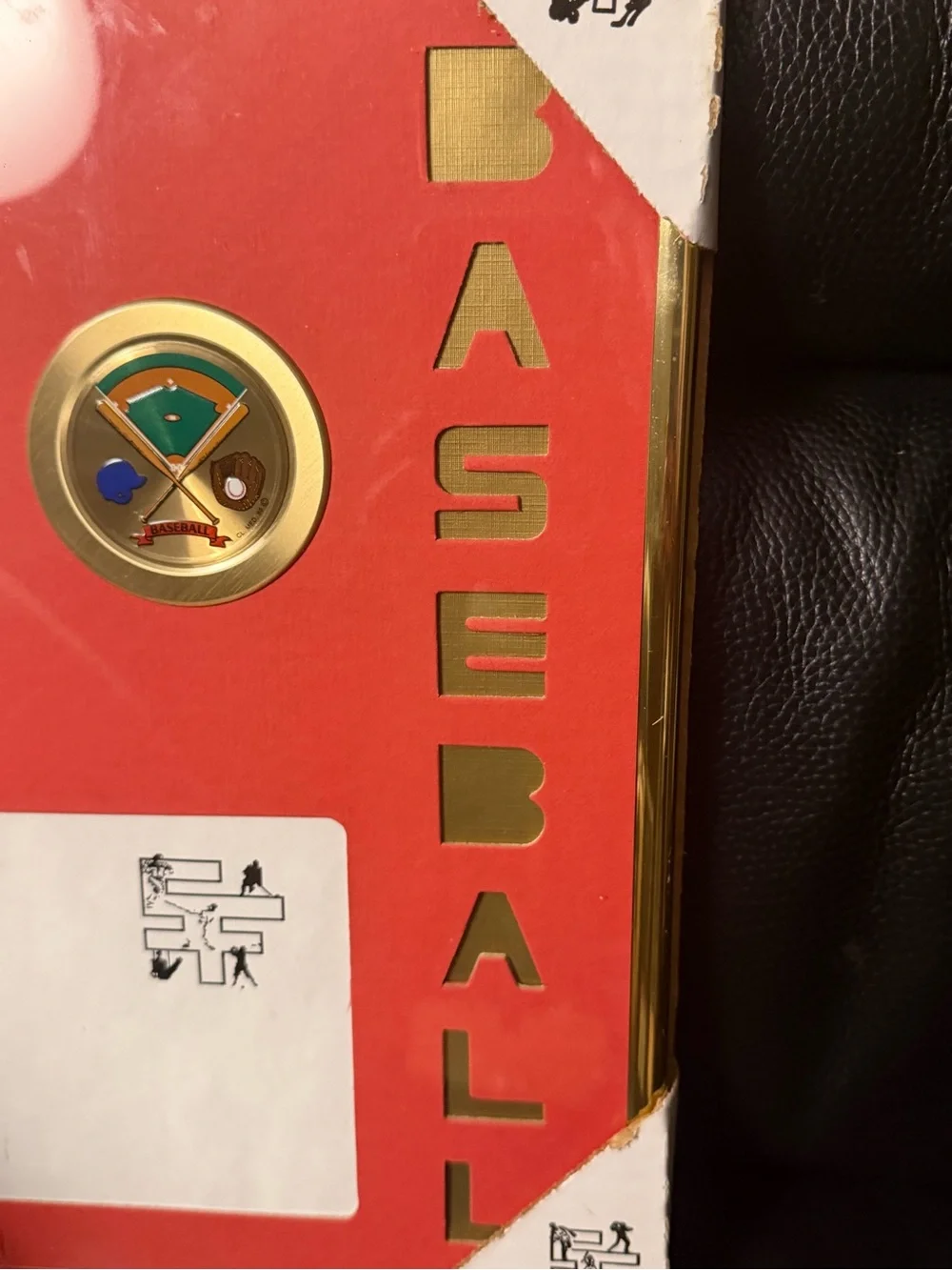 Vintage Brass Framed Baseball 